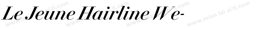 Le Jeune Hairline We字体转换